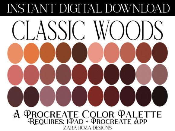 Download Classic Woods Procreate Color Palette - Procreate color palette Collection
