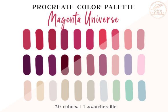Download Magenta Procreate Color Palette Swatches - Procreate color palette Collection