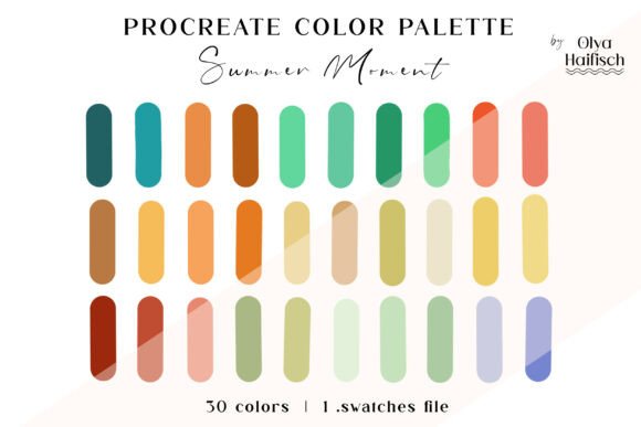 Download Retro Summer Procreate Color Palette - Procreate color palette Collection