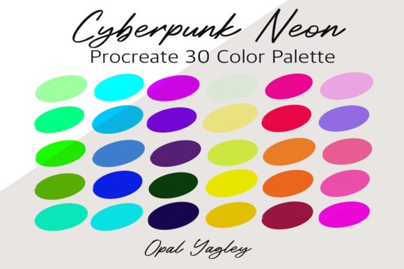 Download Cyberpunk Neon Procreate Color Palette - Procreate color palette Collection