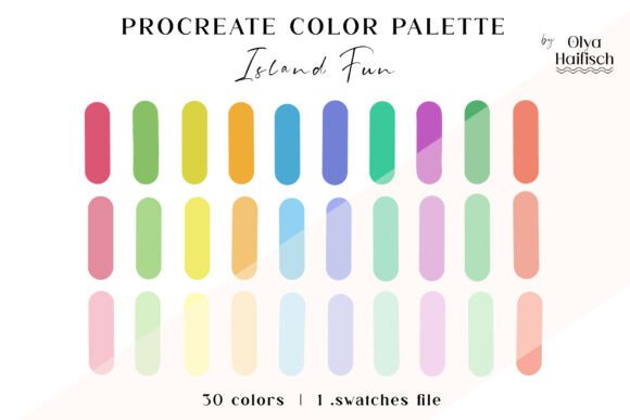Download Tropical Summer Procreate Color Palette - Procreate color palette Collection