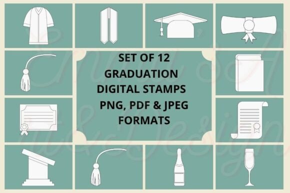 Download Graduation Digital Stamps - Premium Resources