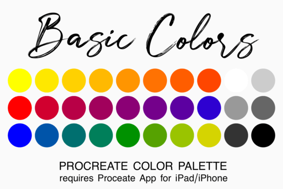 Download Basic Colors Procreate Color Palette - Procreate color palette Collection