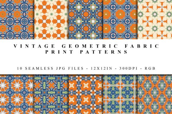 Download Vintage Geometric Fabric Print Patterns - Fabric print Collection