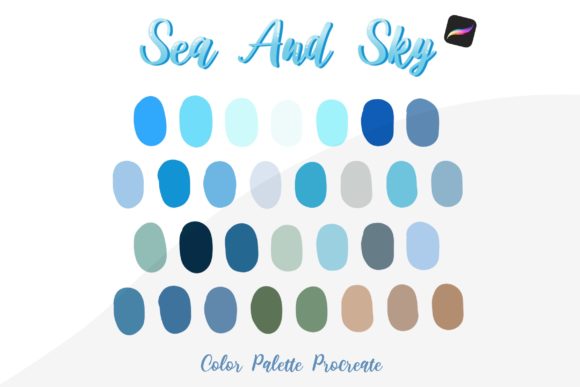 Download Sea and Sky Procreate Color Palette - Procreate color palette Collection