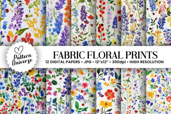 Download Floral Fabric Print Digital Papers - Fabric print Collection