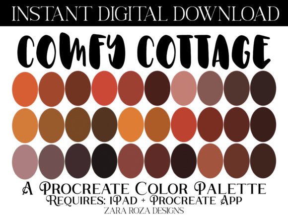 Download Comfy Cottage Procreate Color Palette - Procreate color palette Collection