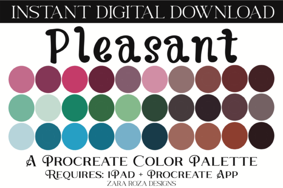 Download Pleasant Procreate Color Palette - Procreate color palette Collection