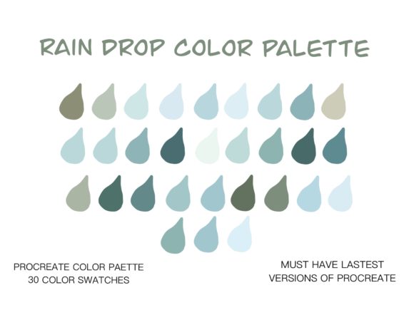 Download Rain Drop Color Procreate Color Palettern - Procreate color palette Collection