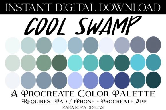 Download Cool Swamp Procreate Color Palette - Procreate color palette Collection