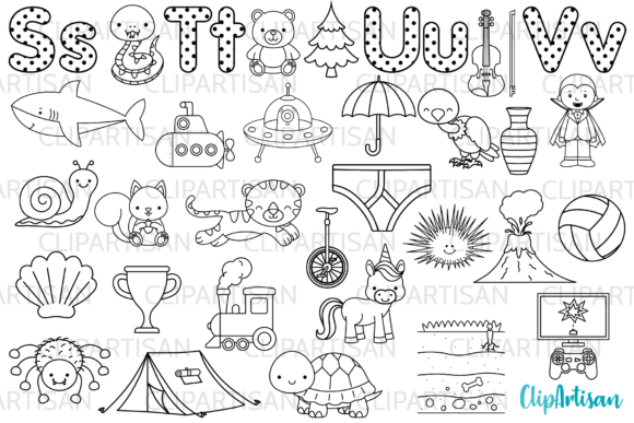 Download Alphabet Digital Stamps, ABC Clipart - Digital stamps Collection