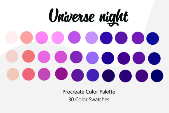 Download Universe Night Procreate Color Palette - Procreate color palette Collection