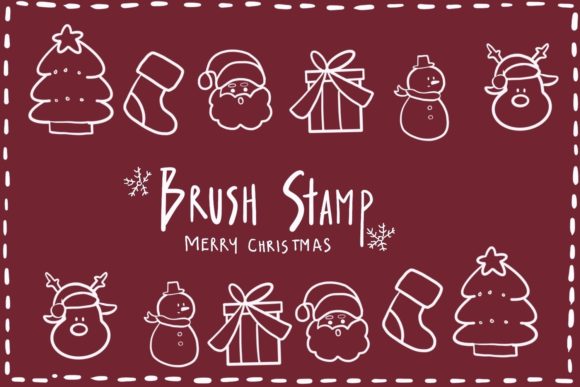 Download Christmas Brush Stamp - Christmas brush Collection