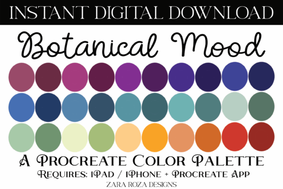Download Botanical Mood Procreate Color Palette - Procreate color palette Collection