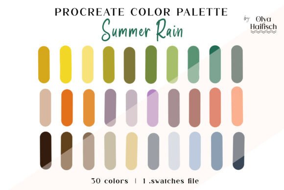 Download Natural Summer Procreate Color Palette - Procreate color palette Collection