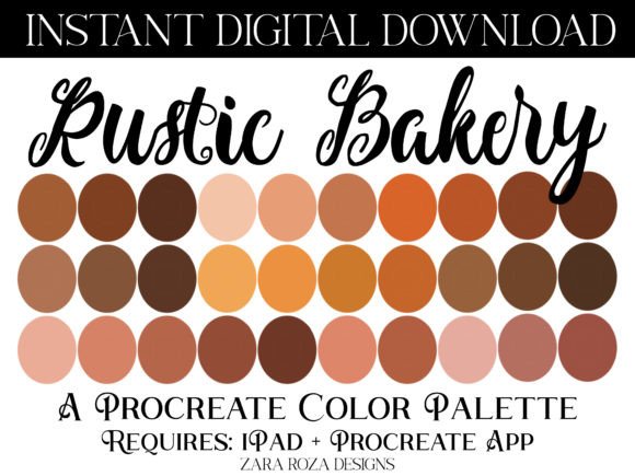 Download Rustic Bakery Procreate Color Palette - Procreate color palette Collection