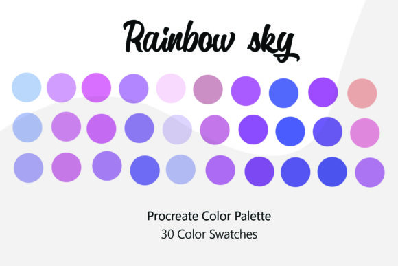 Download Rainbow Sky Procreate Color Palette - Procreate color palette Collection