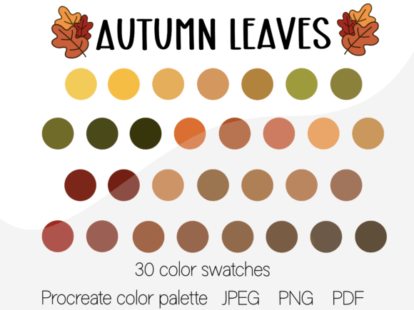 Download Autumn Leaves Procreate Color Palette - Procreate color palette Collection