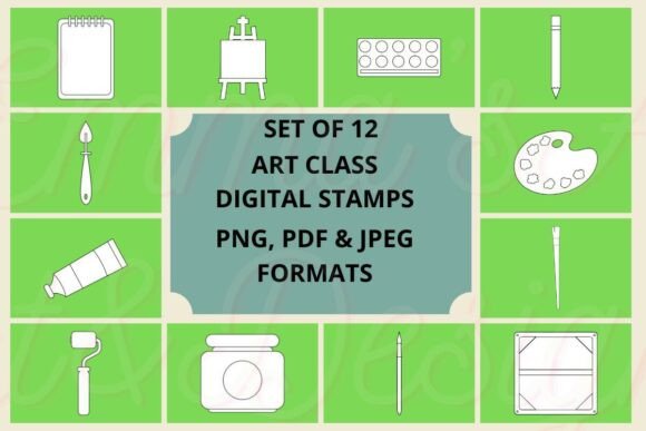 Download Art Class Digital Stamps - Premium Resources