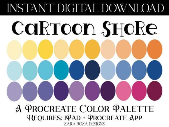 Download Cartoon Shore Procreate Color Palette - Procreate color palette Collection